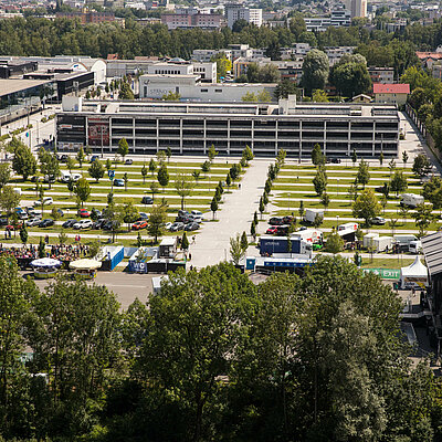 Das Areal des Salzburger Open Airs am Gelände des Messezentrums Salzburg.