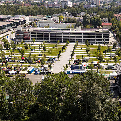 Das Areal des Salzburger Open Airs am Gelände des Messezentrums Salzburg.