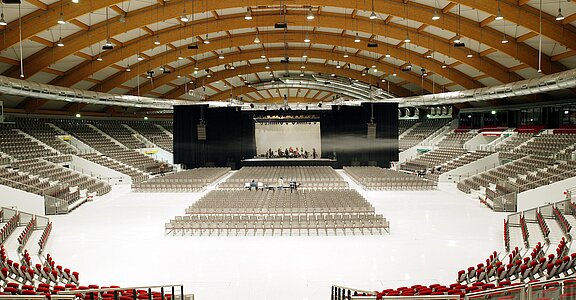 In der Salzburgarena sind verschiedene Bestuhlungsvarianten möglich.