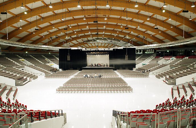 In der Salzburgarena gibt es vielfältige Bestuhlungsmöglichkeiten.